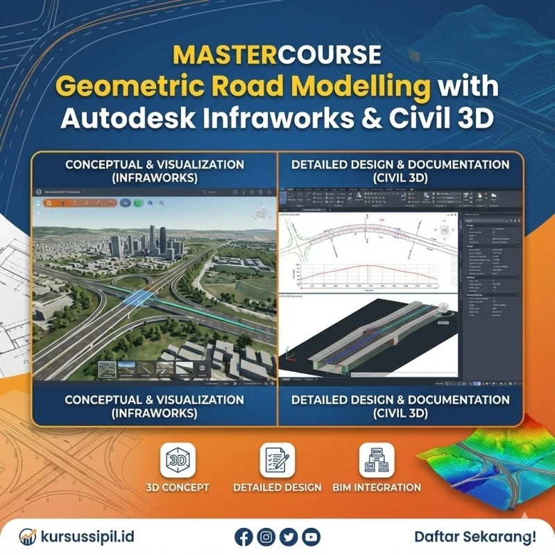MASTERCOURSE Geometric Road Modelling with Autodesk Infraworks & Civil 3D