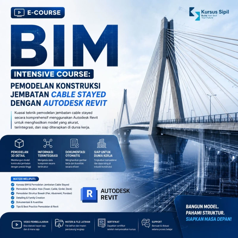 Intensive Course: Pemodelan Konstruksi Jembatan Cable Stayed dengan Autodesk Revit