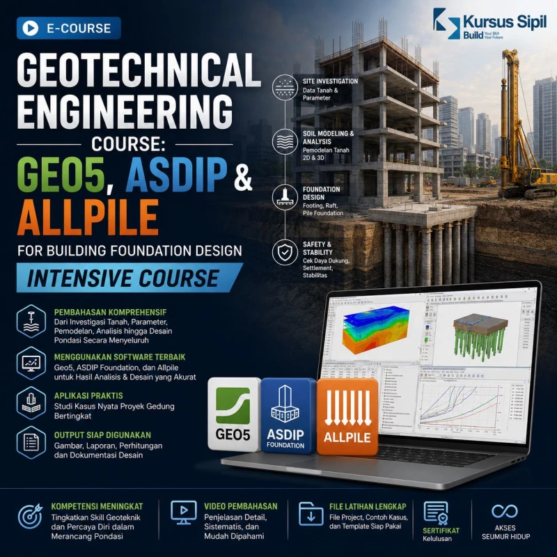 Geotechnical Engineering Course: Geo5, ASDIP & Allpile for Building Foundation Design Intensive Course