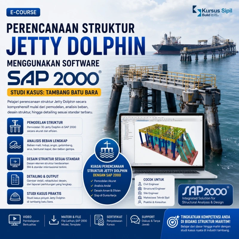 Perencanaan Struktur Jetty Dolphin Menggunakan Software SAP 2000 Studi Kasus: Tambang Batu bar﻿a
