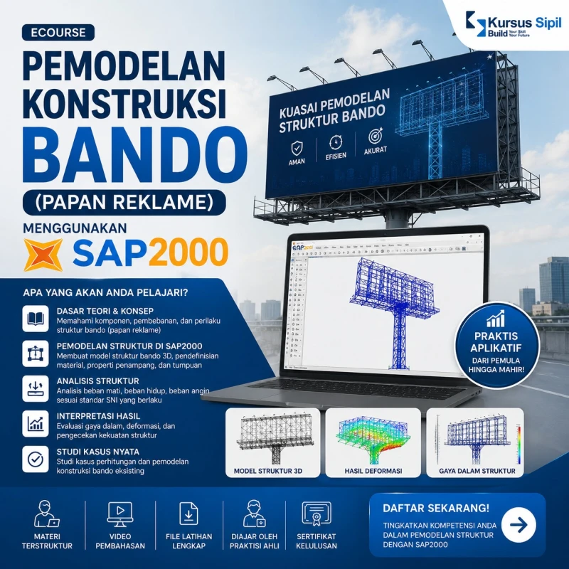 Pemodelan Konstruksi Bando (Papan Reklame) Menggunakan SAP2000