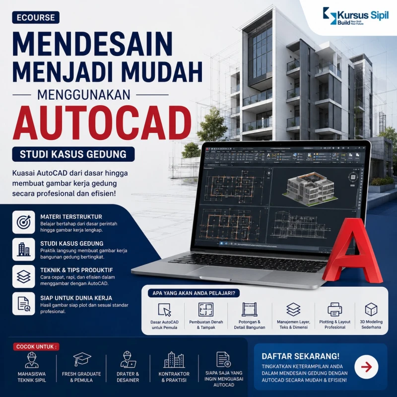 Mendesain Menjadi Mudah Menggunakan AutoCAD (Studi Kasus Gedung)