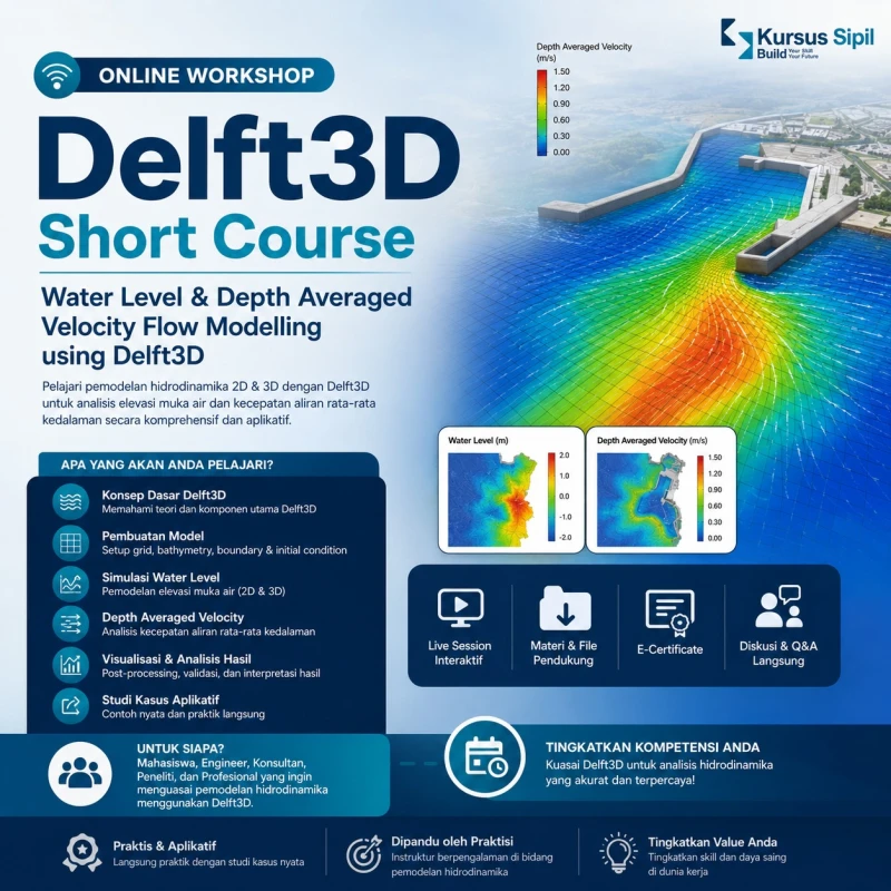Online Workshop Delft3D Short Course: Water Level & Depth Averaged Velocity Flow Modelling using Delft3D