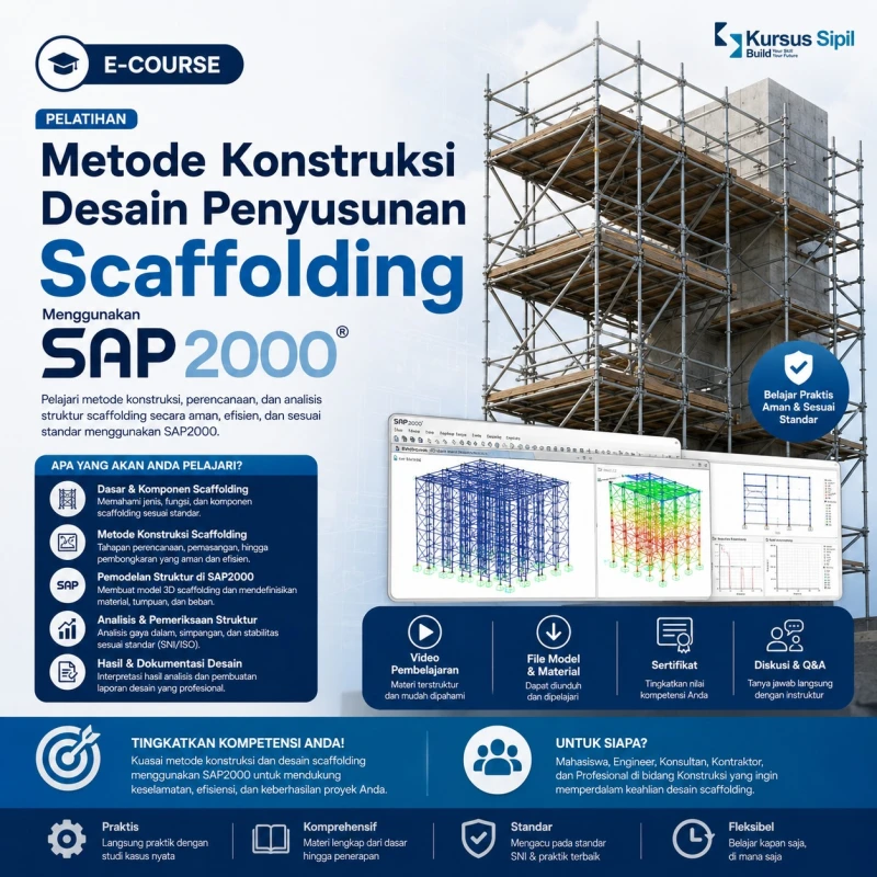 Pelatihan Metode Konstruksi Desain Penyusunan Scaffolding Menggunakan SAP2000