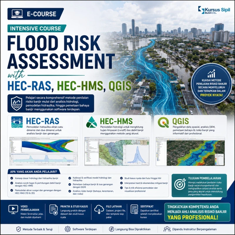 Intensive Course Flood Risk Assessment with Hec-Ras, Hec-HMS, QGIS