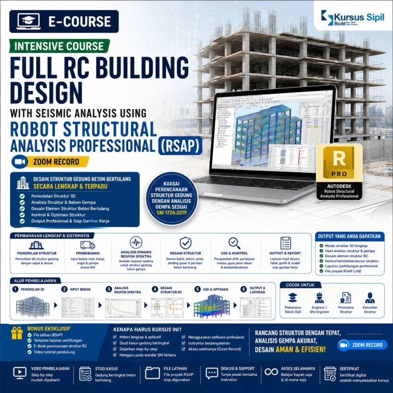 Intensive Course Full RC Building Design with Seismic Analysis using Robot Structural Analysis Professional (RSAP) - Zoom Record