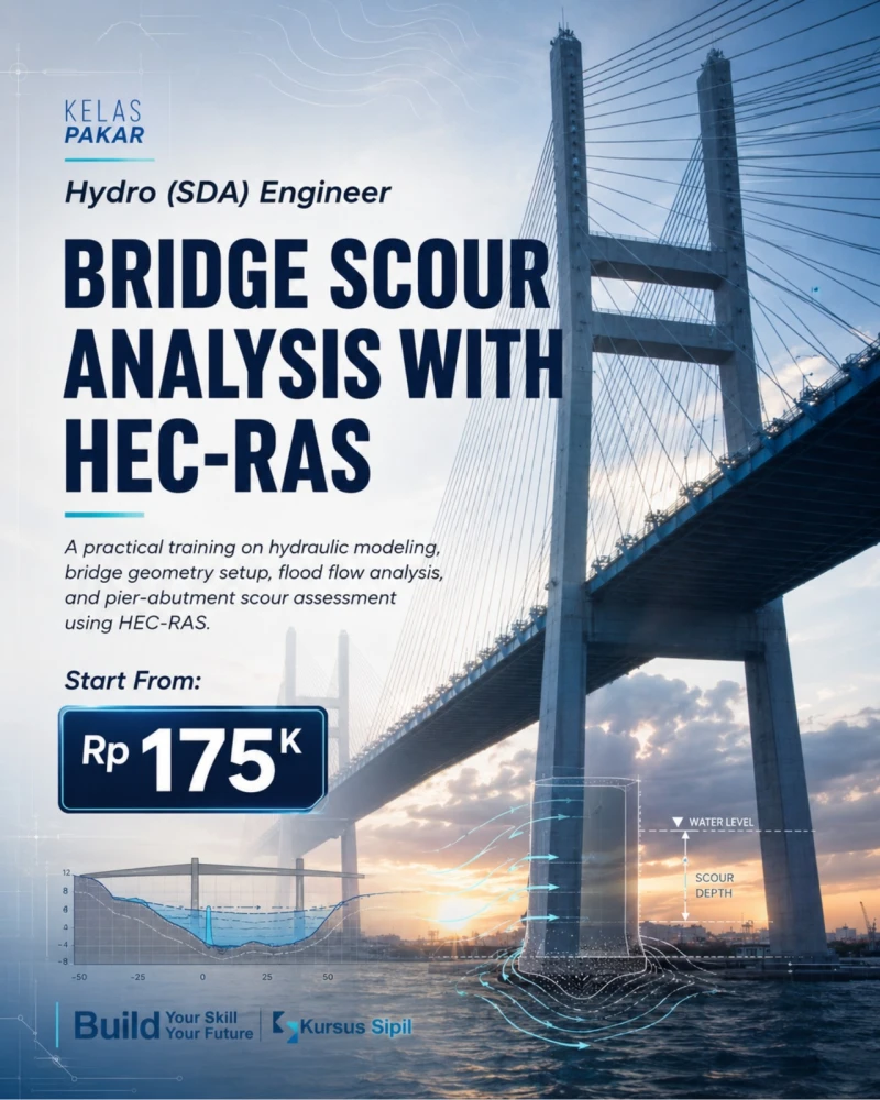 Bridge Scour Analysis with HEC-RAS - A practical training on hydraulic modeling, bridge geometry setup, flood flow analysis, and pier-abutment scour assessment using HEC-RAS.